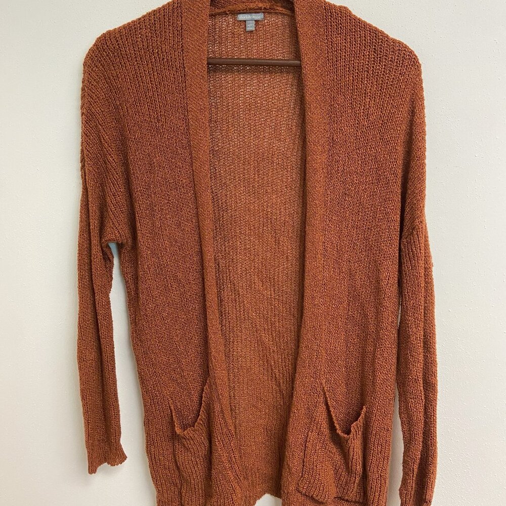 Charlotte Russe Womens Cardigan Sweater Duster Long Sleeve Burnt Orange Oversize